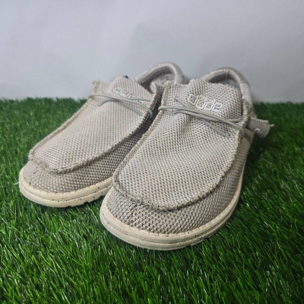 Hey Dude Size 8 Ash Grey Wally Sox Loafers Mens Lightweight Casual Shoes